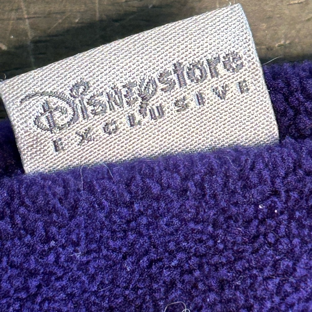 Vintage Disney Eeyore Fleece Sweatshirt Purple Embroidered Crewneck XL cozy - Picture 5 of 7